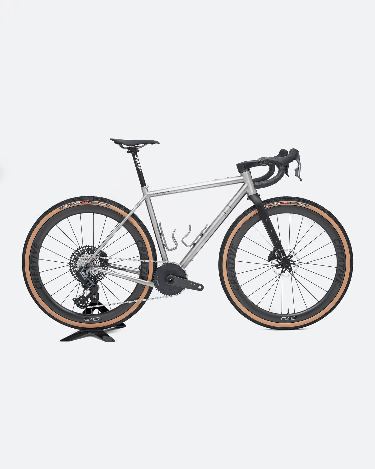 CLOUD Adventure Titanium Bike SRAM GX Eagle Mullet AXS, G45+, side profile
