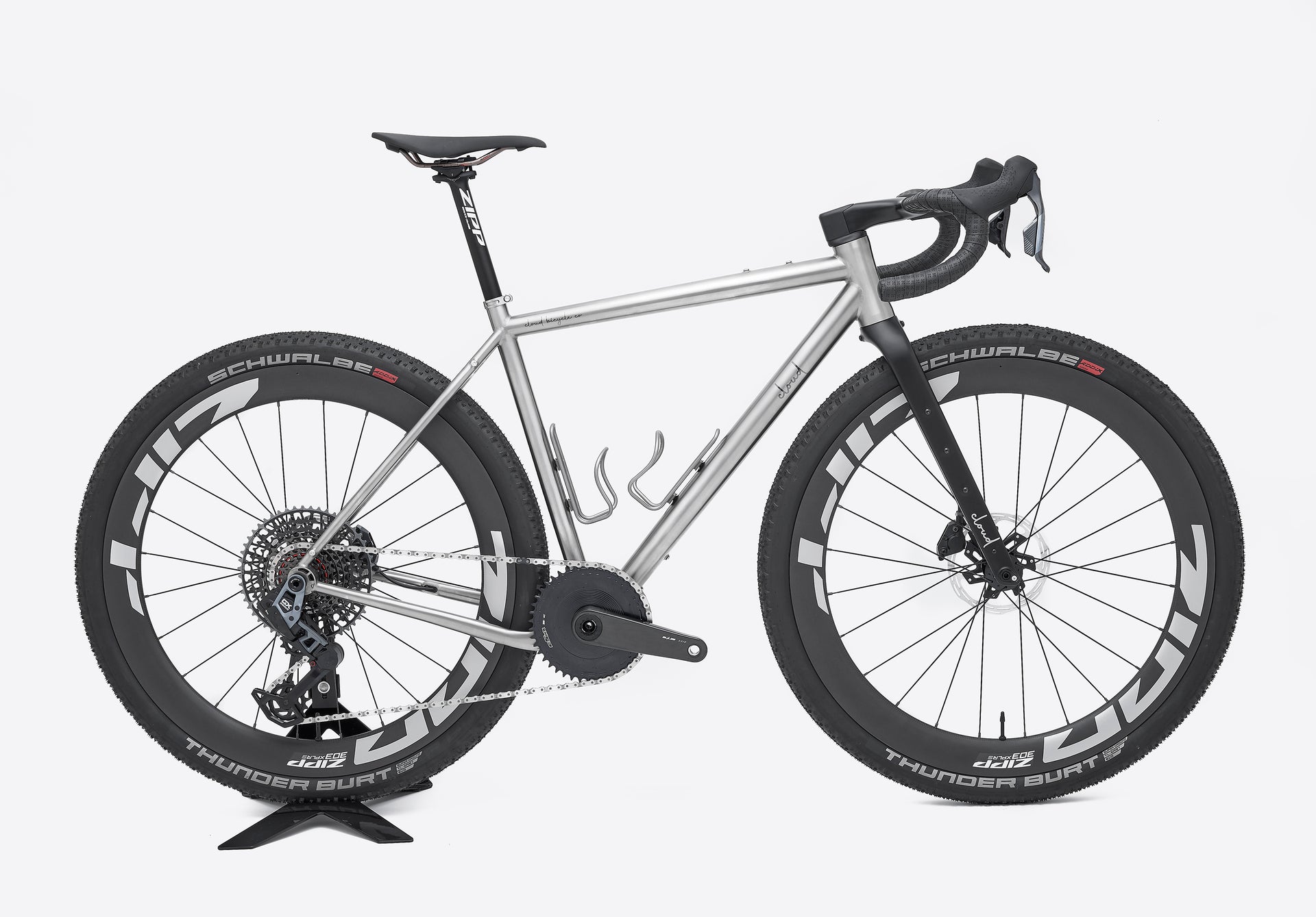 CLOUD Adventure Titanium Bike - ZIPP 303 XPLR S SRAM GX Eagle Mullet AXS